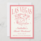 ラスベガス独身最後の社交カクテル行程 招待状 (正面)