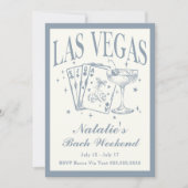 ラスベガス独身最後の社交的なコーラス予定 招待状 (正面)