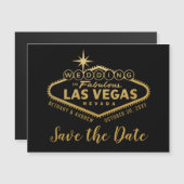 ラスベガス目的地ウェディングマグネット日付を保存 (正面/裏面)