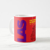 ラスベガス空港(LAS)図表のマグ コーヒーマグカップ (正面左)
