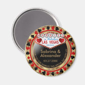 ラスベガス結婚したで – ありがとう – 赤 マグネット (正面/裏面)