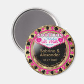 ラスベガス結婚したで – ありがとう – Pink マグネット (正面/裏面)