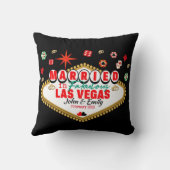 ラスベガス結婚したカップルマッチングバケーションネバダ クッション (裏面)