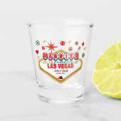 ラスベガス結婚したカップルマッチングバケーションネバダ ショットグラス (正面)
