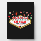 ラスベガス結婚したカップルマッチングバケーションネバダ フォトプラーク (正面)