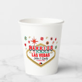 ラスベガス結婚したカップルマッチングバケーションネバダ 紙コップ (裏面)