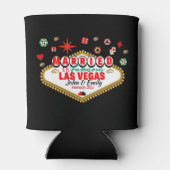 ラスベガス結婚したカップルマッチングバケーションネバダ 缶クーラー (裏面)