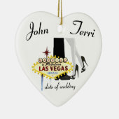 ラスベガス結婚したセラミックパーソナライズされたオーナメント セラミックオーナメント (右)