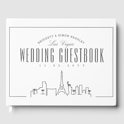 ラスベガス結婚に住んでいる | デコモダンスカイライン ゲストブック (正面)