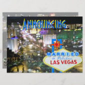 ラスベガス結婚のアナウンスアンド披露宴招待状 招待状 (正面/裏面)