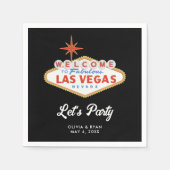 ラスベガス結婚のカクテルアワーナプキンス スタンダードカクテルナプキン (正面)