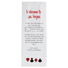 ラスベガス結婚のゲストへようこそ ワインギフトバッグ