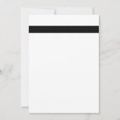 ラスベガス結婚のサイコロテーマホワイト&ブラック 招待状 (裏面)