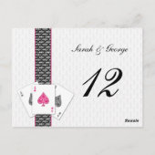 ラスベガス結婚のテーブル番号 ポストカード (裏面)