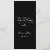 ラスベガス結婚のメニューカード メニュー (裏面)