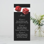 ラスベガス結婚のメニューカード メニュー (スタンド正面)