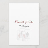 ラスベガス結婚のメニューカード メニュー (裏面)