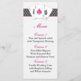 ラスベガス結婚のメニューカード メニュー