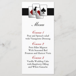 ラスベガス結婚のメニューカード メニュー