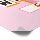 ラスベガス結婚のレトロモダンウェルカムサイン ポスター (角)