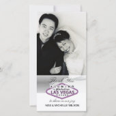 ラスベガス結婚の写真カードに感謝 サンキューカード (正面)