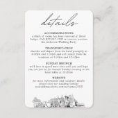 ラスベガス結婚の小さな垂直詳細 エンクロージャーカード (正面)