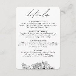 ラスベガス結婚の小さな垂直詳細 エンクロージャーカード