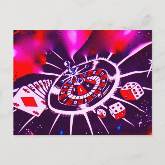 ラスベガス結婚の応答カード インビテーションポストカード (正面)