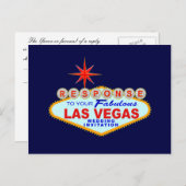 ラスベガス結婚の応答カード（ポストカード） インビテーションポストカード (正面/裏面)