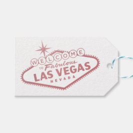 ラスベガス結婚の感謝バラ金ゴールドピンクのお願い ギフトタグ