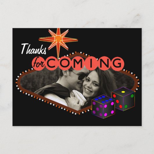 ラスベガス結婚の感謝 ポストカード (正面)