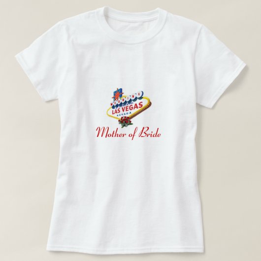 ラスベガス結婚の新婦ベビー人形ティーの母 Tシャツ (デザイン正面)