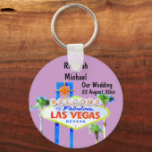 ラスベガス結婚の日付 キーホルダー (正面)