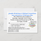 ラスベガス結婚の発表とお祝い 招待状 (裏面)