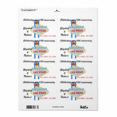 ラスベガス結婚の記念日ワインラベル ラベル (フルシート)