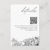 ラスベガス結婚の詳細QRコードスモール エンクロージャーカード (正面)