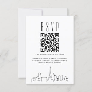 ラスベガス結婚のQRコードRSVP 招待状