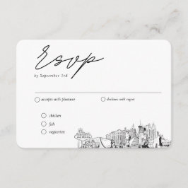 ラスベガス結婚のRSVP伝統的 Meal Options エンクロージャーカード