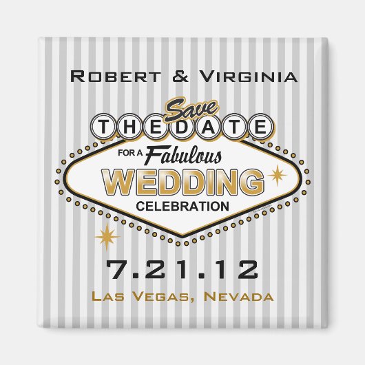 ラスベガス結婚のSTDマグネット マグネット (正面)