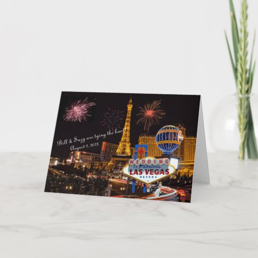 ラスベガス結婚カードに 案内状 (正面)