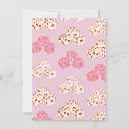 ラスベガス結婚サインモダンレトロ 招待状 (裏面)