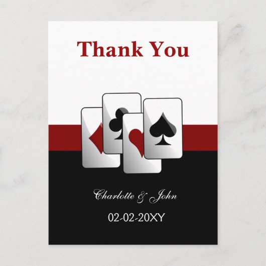 ラスベガス結婚サンキューカード ポストカード (正面)