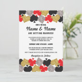 ラスベガス結婚ズカジノロイヤルパーティーカード招待状 招待状 (スタンド正面)