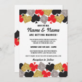 ラスベガス結婚ズカジノロイヤルパーティーカード招待状 招待状 (正面/裏面)