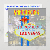 ラスベガス結婚ズ·ウィー·エロープ発表 招待状 (正面/裏面)