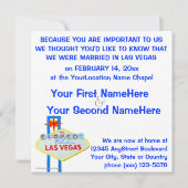 ラスベガス結婚ズ·ウィー·エロープ発表 招待状 (裏面)