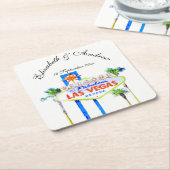 ラスベガス結婚ズ スクエアペーパーコースター (アングル)