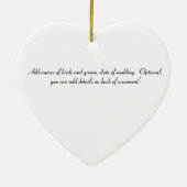 ラスベガス結婚セラミックパーソナライズされたオーナメント セラミックオーナメント (裏面)