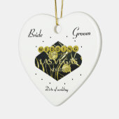 ラスベガス結婚セラミックパーソナライズされたオーナメント セラミックオーナメント (左)