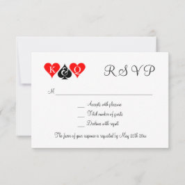 ラスベガス結婚テーマRSVP結婚カード 出欠カード